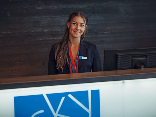 Employee at reception